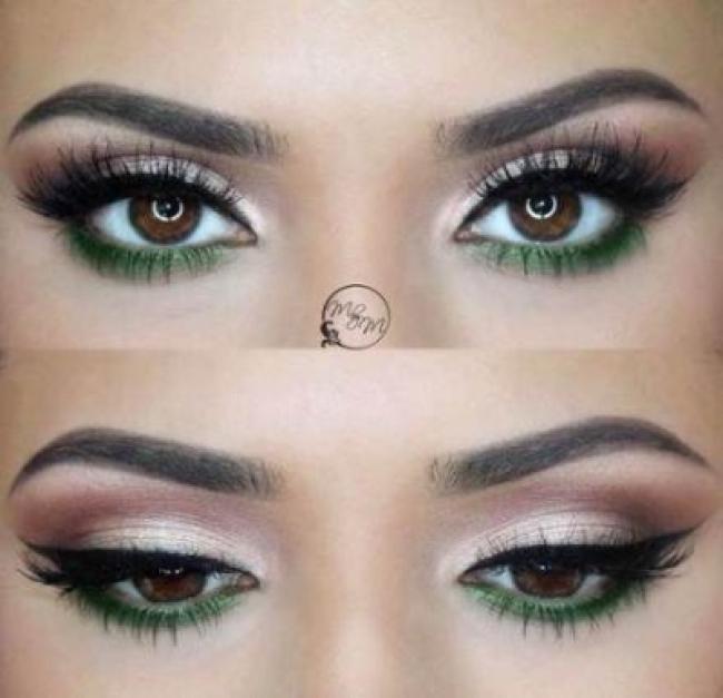 Maquillaje en tonos verdes para resaltar tus ojos marrones